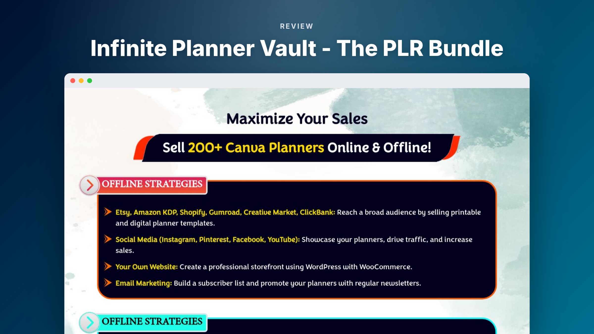 Infinite Planner Review: Is This PLR Bundle Worth $11.99?