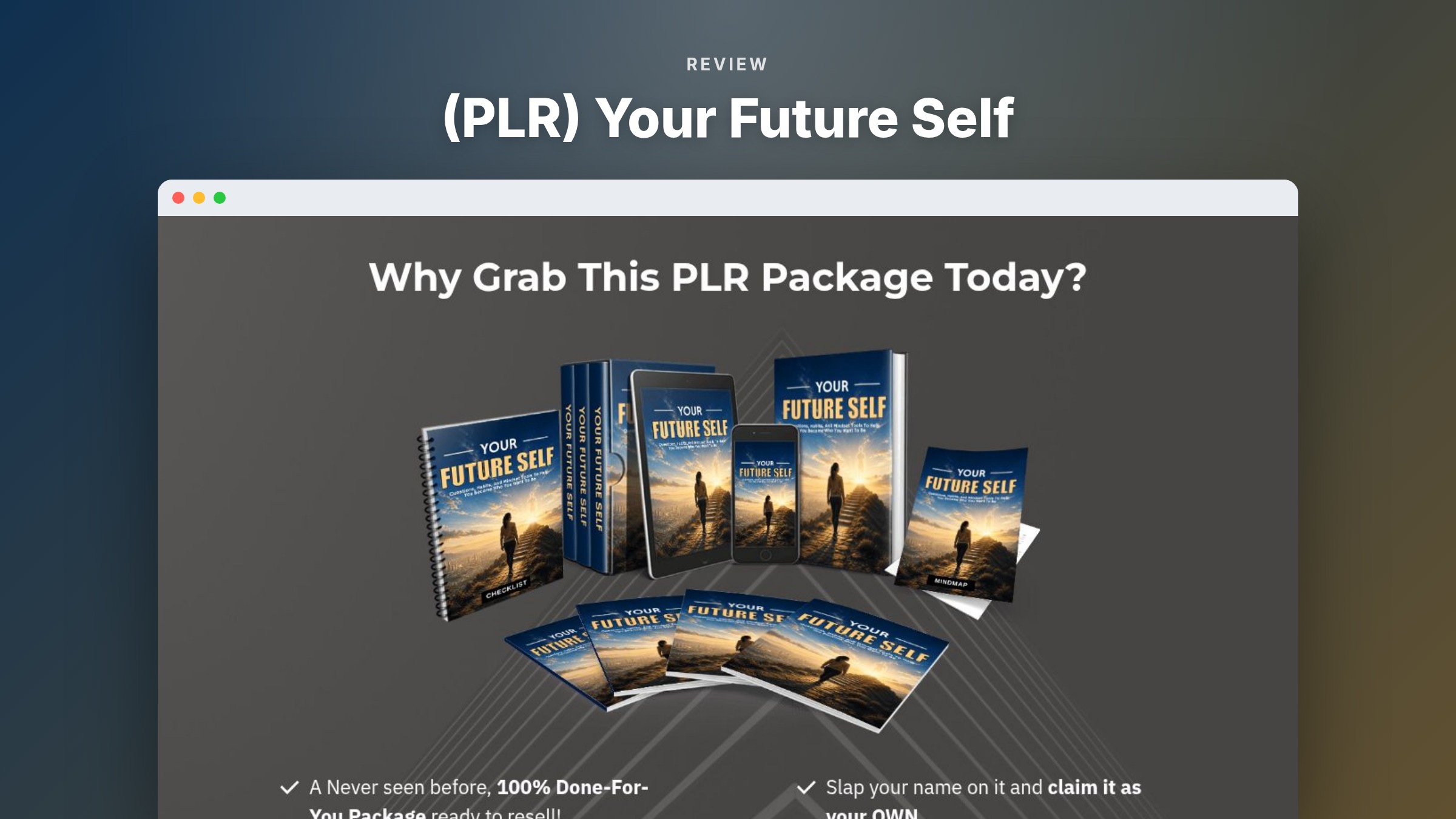 Your Future Self PLR Review: Is This Package Worth Buying?